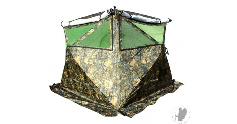Палатка МЕДВЕДЬ Куб 4 трехслойная, камуфляж
